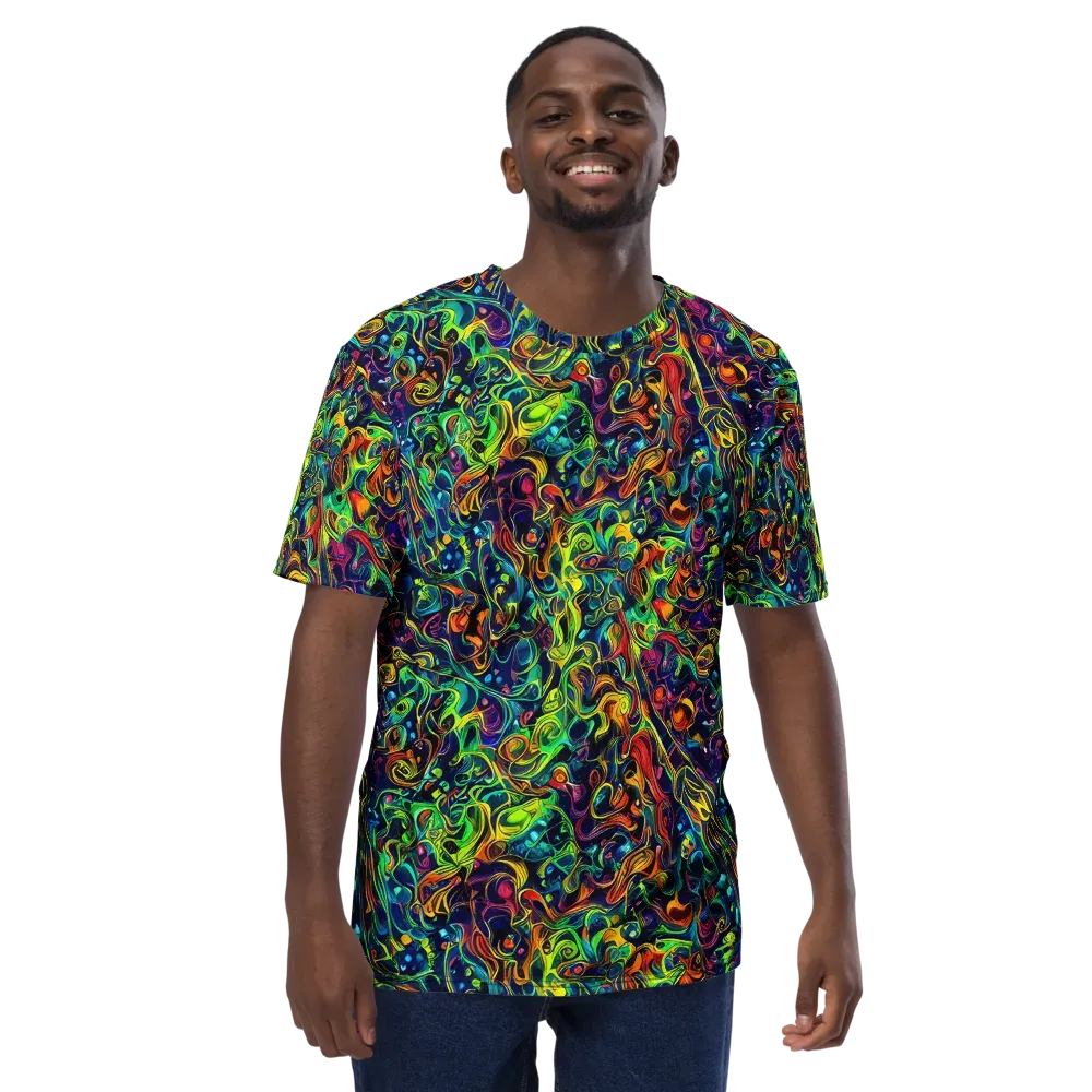 Liquid Kaleidoscope on Men's Crew Neck T-Shirt — Front