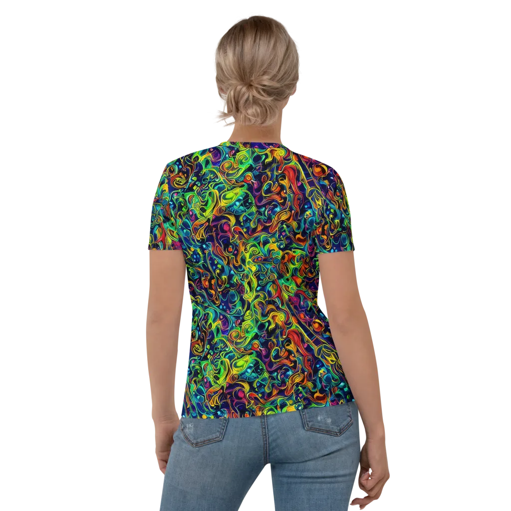 Liquid Kaleidoscope on Women's Crew Neck T-Shirt — Back