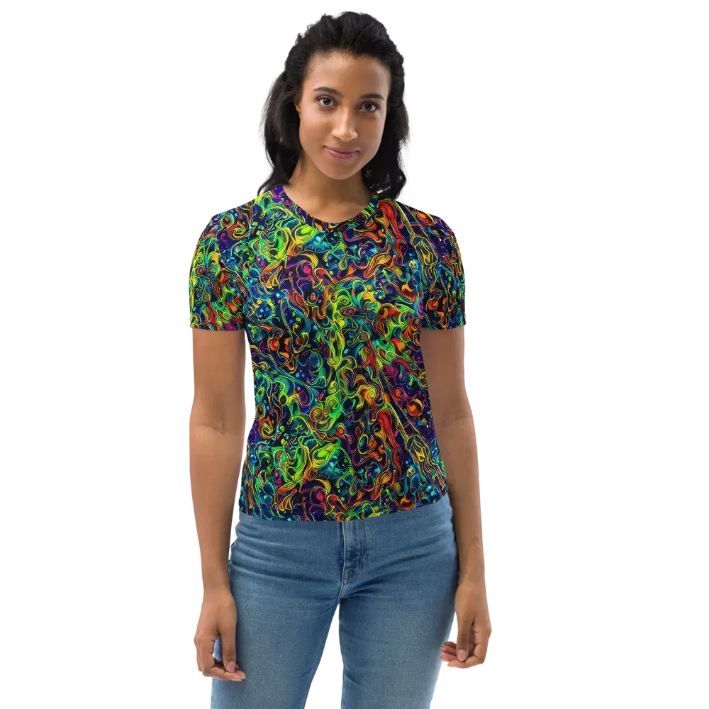 Liquid Kaleidoscope on Women's Crew Neck T-Shirt — Front