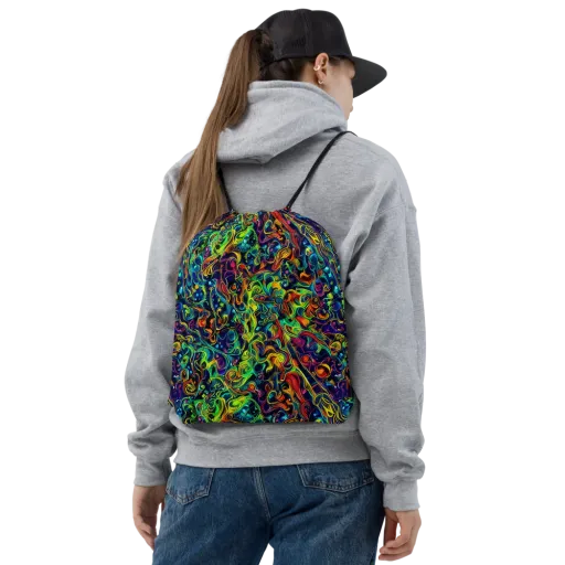 Liquid Kaleidoscope on a Drawstring Bag