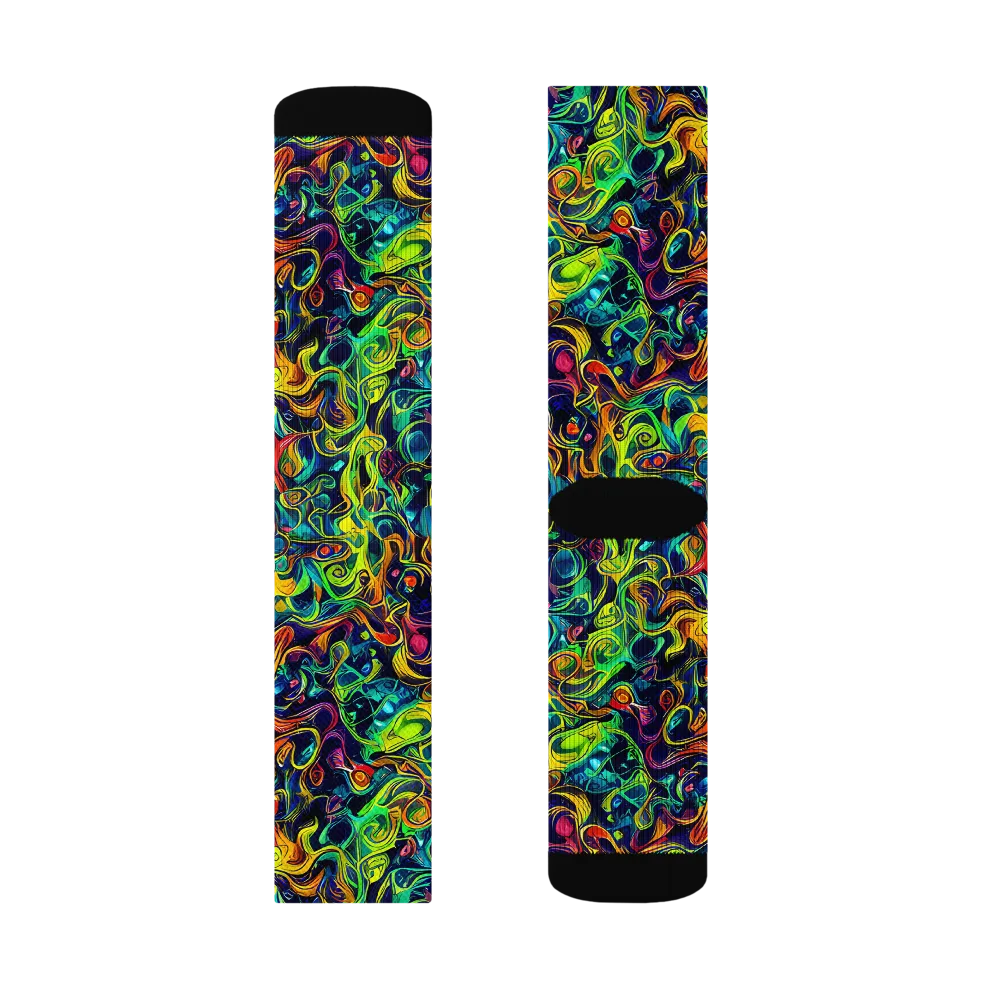 Liquid Kaleidoscope on Socks — Right Sock