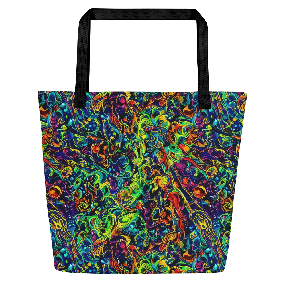 Liquid Kaleidoscope on Large Tote Bag W/ Pocket — Front