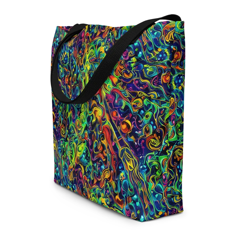 Liquid Kaleidoscope on Large Tote Bag W/ Pocket — Front