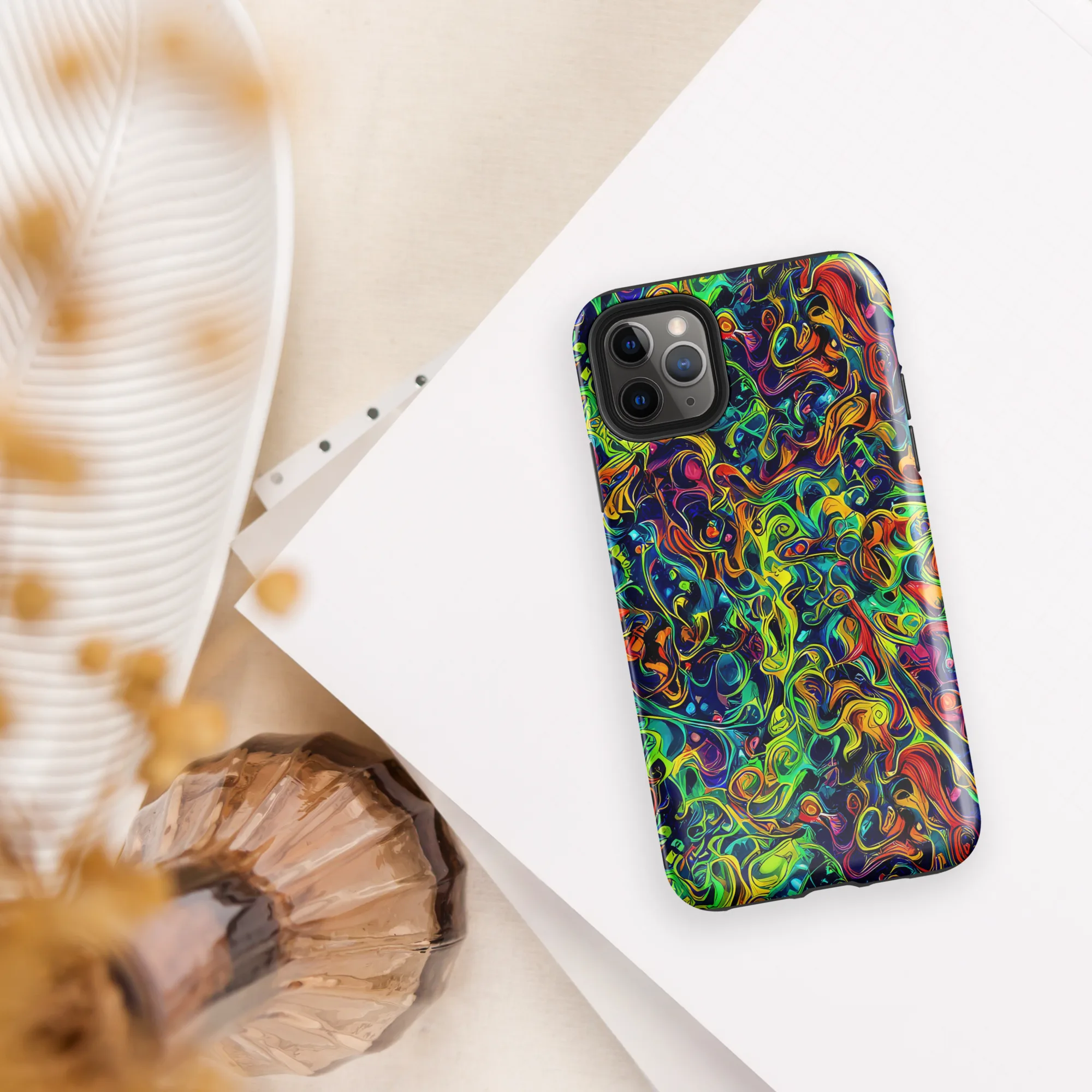 Liquid Kaleidoscope on Tough Case for iPhone® — Front
