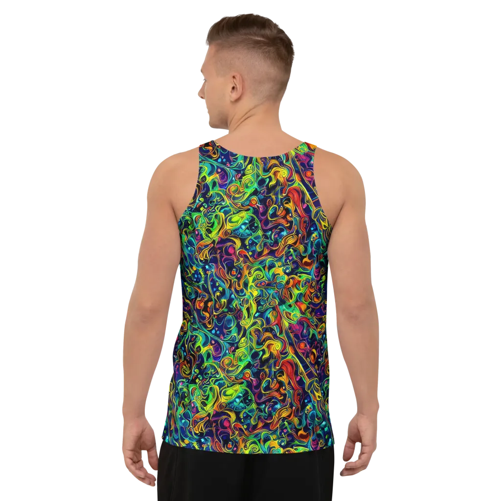 Liquid Kaleidoscope on Men's Tank Top — Back