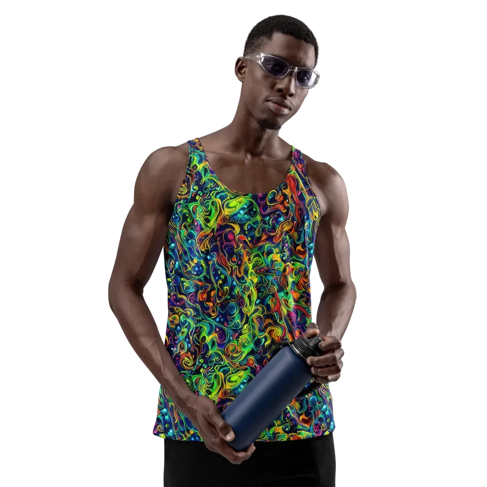 Liquid Kaleidoscope on Men's Tank Top — Front