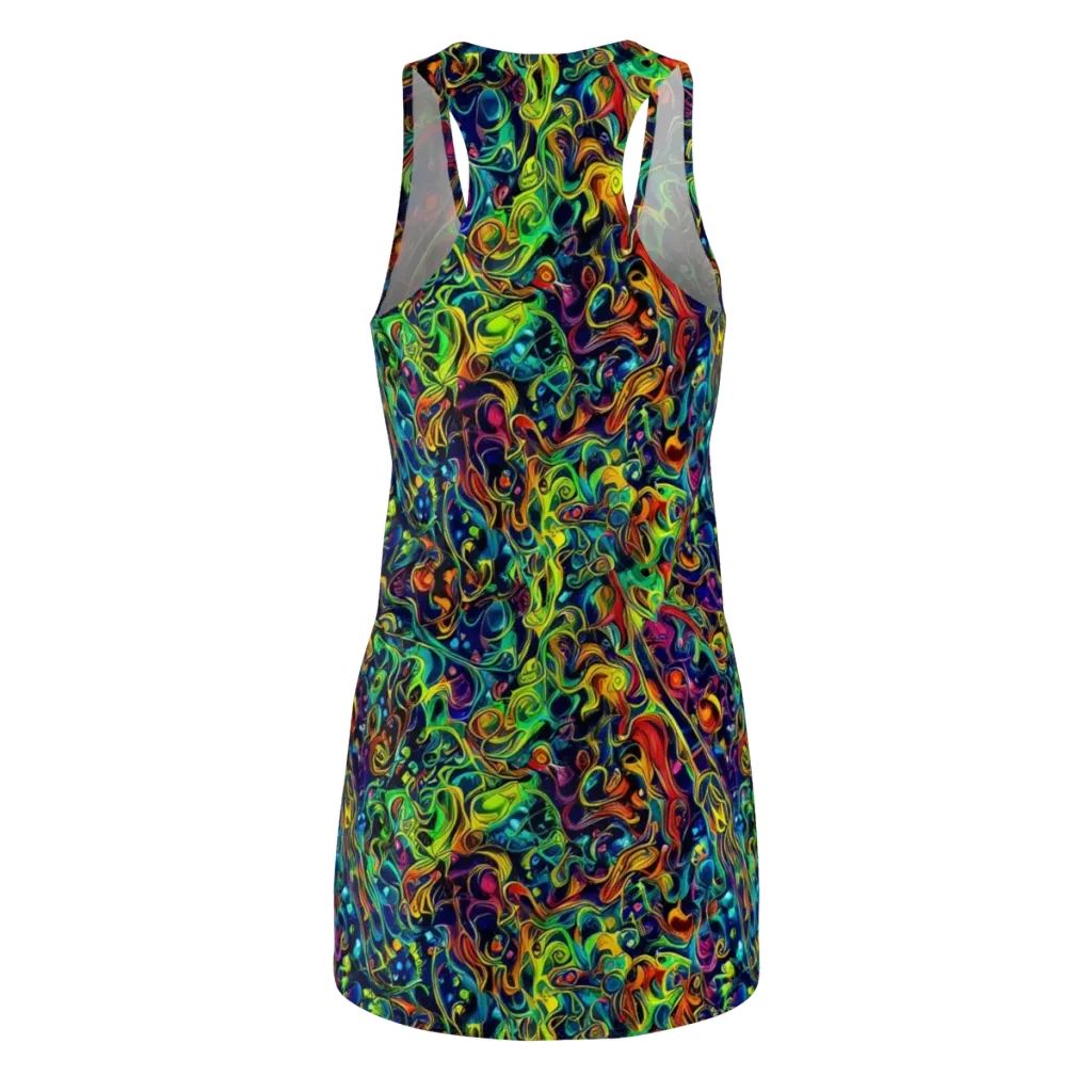 Liquid Kaleidoscope on Racerback Dress — Back