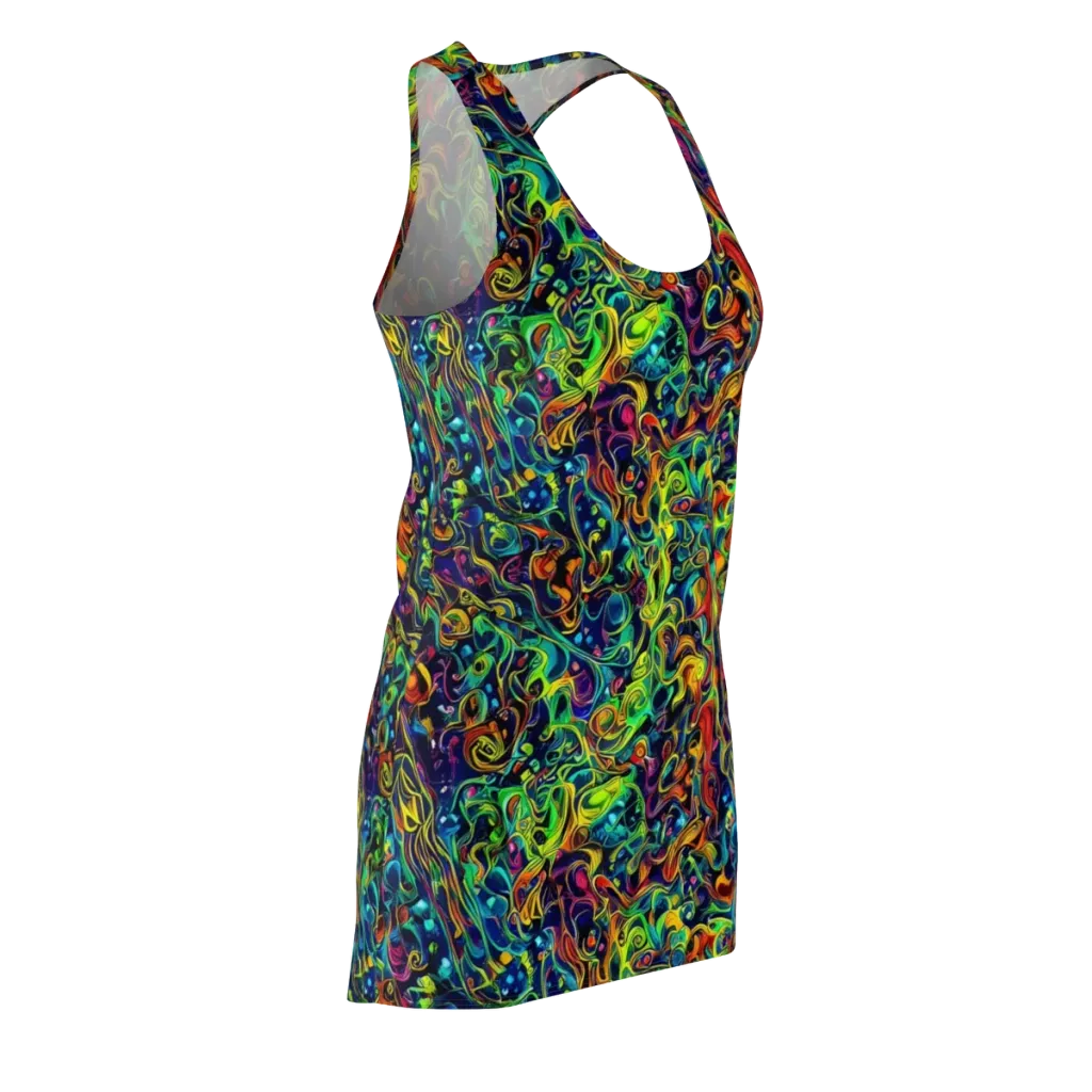 Liquid Kaleidoscope on Racerback Dress — Front Side