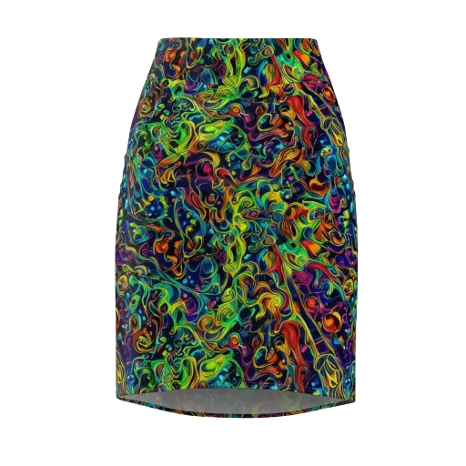 Liquid Kaleidoscope on a Pencil Skirt