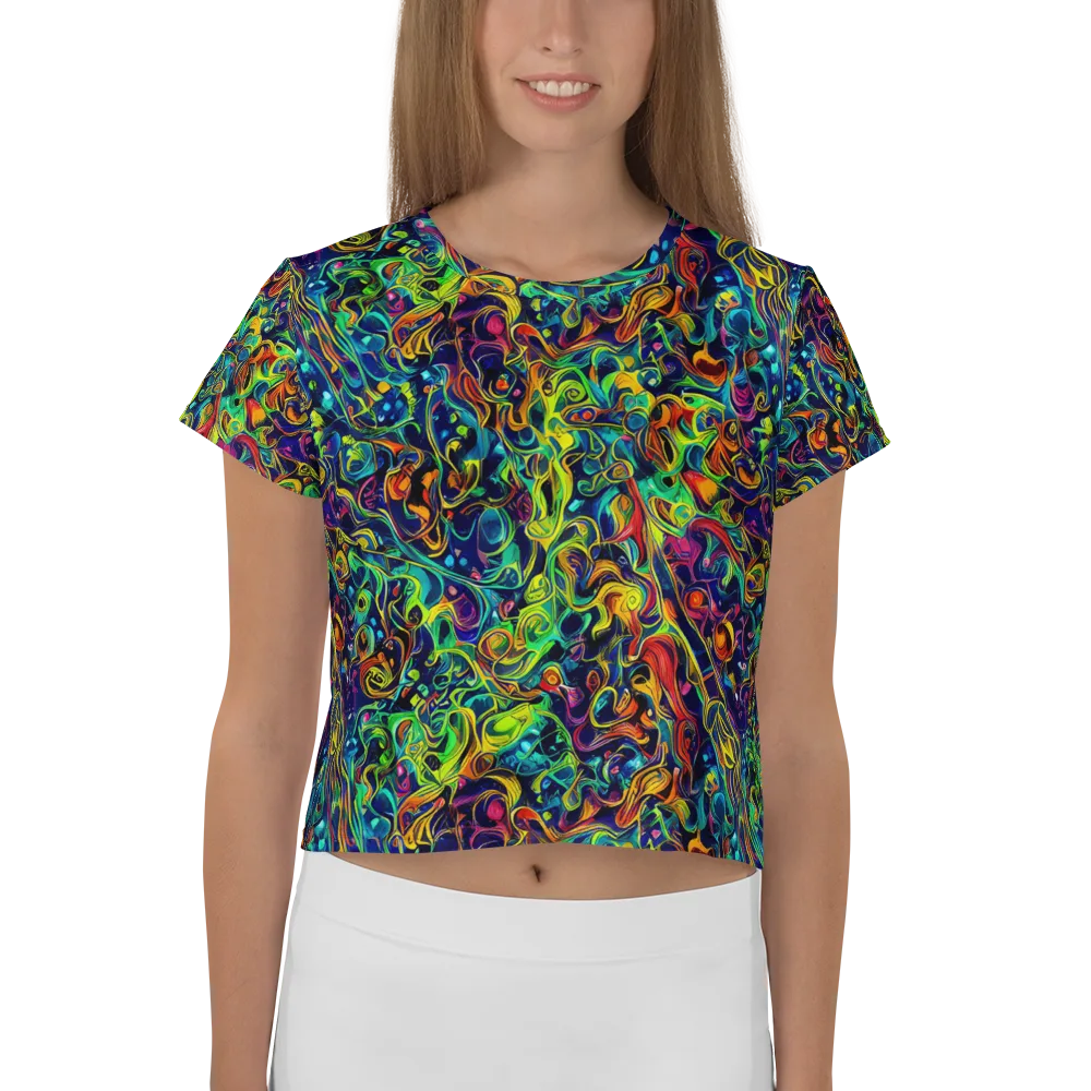 Liquid Kaleidoscope on Crop Tee — Front