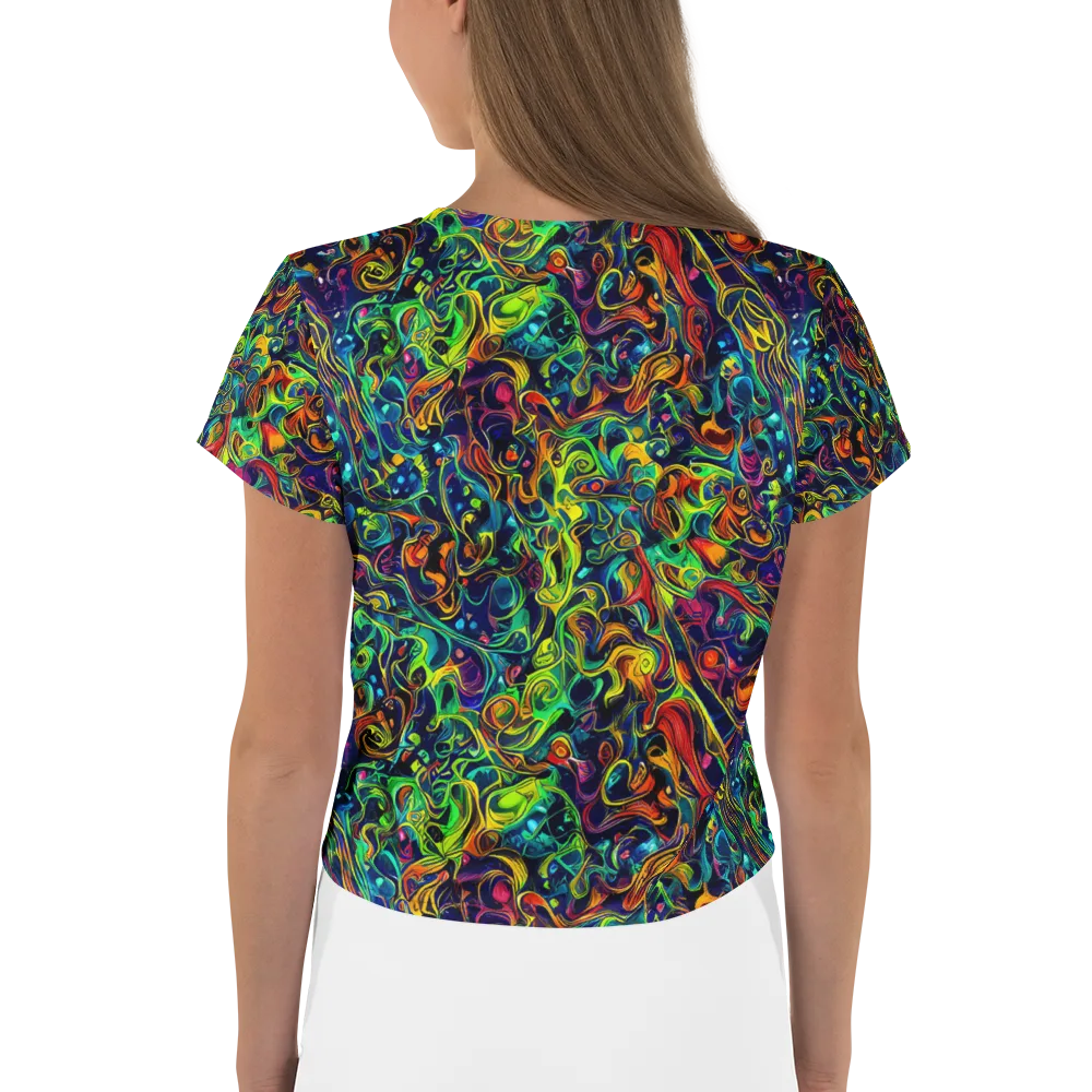 Liquid Kaleidoscope on Crop Tee — Back