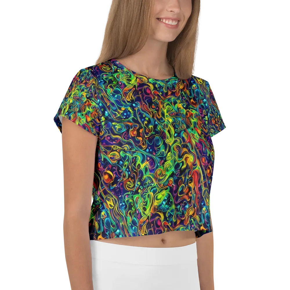 Liquid Kaleidoscope on Crop Tee — Right