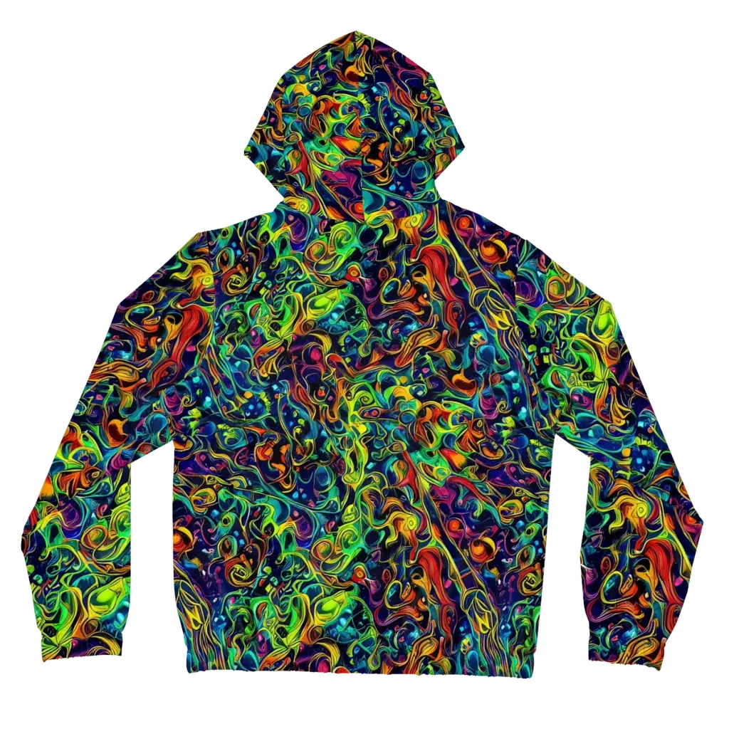 Liquid Kaleidoscope on Women's Full-Zip Hoodie — Back