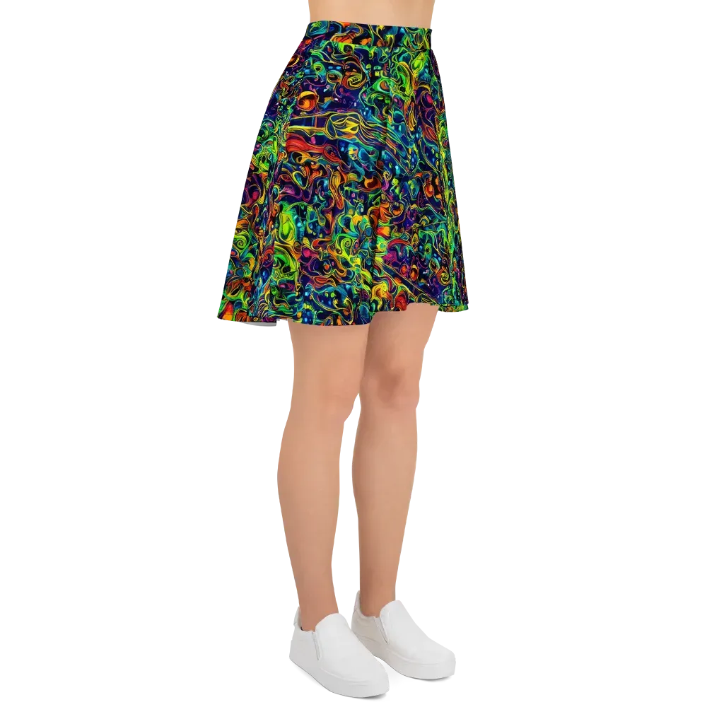 Liquid Kaleidoscope on Skater Skirt — Right
