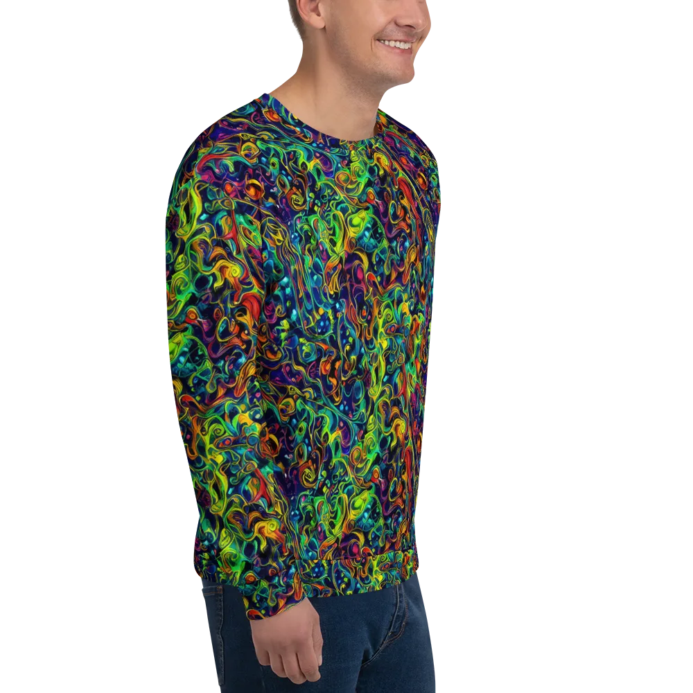 Liquid Kaleidoscope on Sweatshirt — Right Front