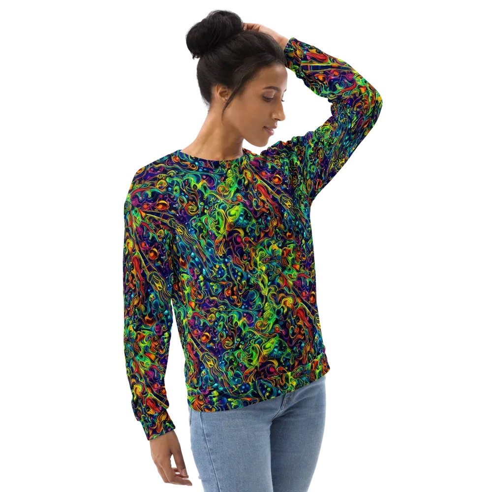 Liquid Kaleidoscope on Sweatshirt — Right Front