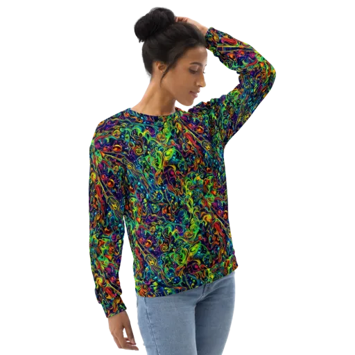 Liquid Kaleidoscope on a Sweatshirt