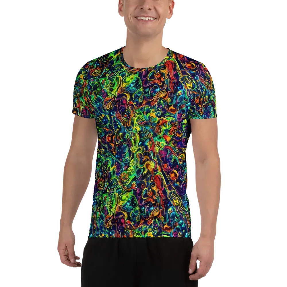 Liquid Kaleidoscope on Men's Athletic T-Shirt — Front