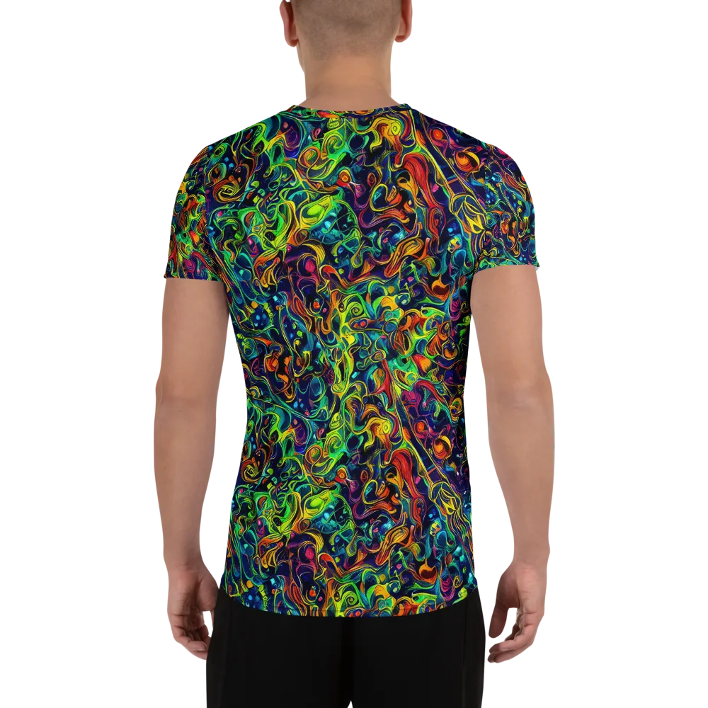Liquid Kaleidoscope on Men's Athletic T-Shirt — Back