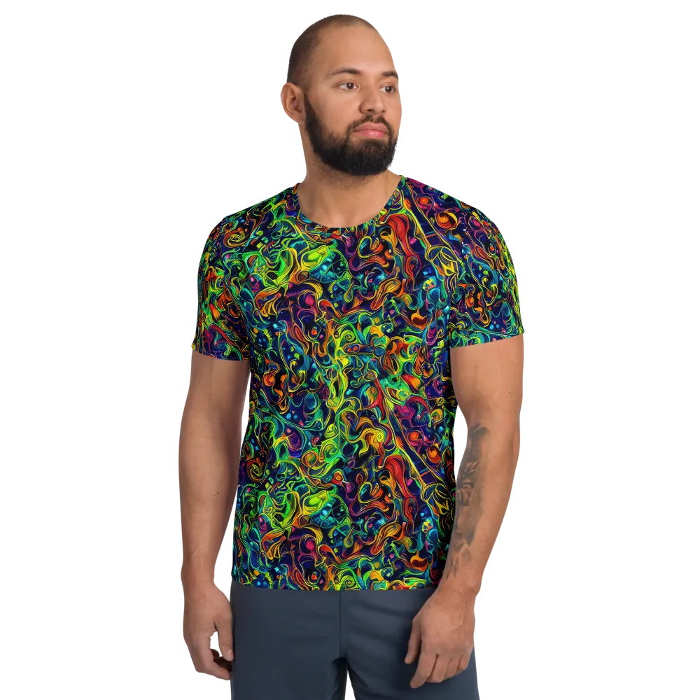 Liquid Kaleidoscope on Men's Athletic T-Shirt — Front