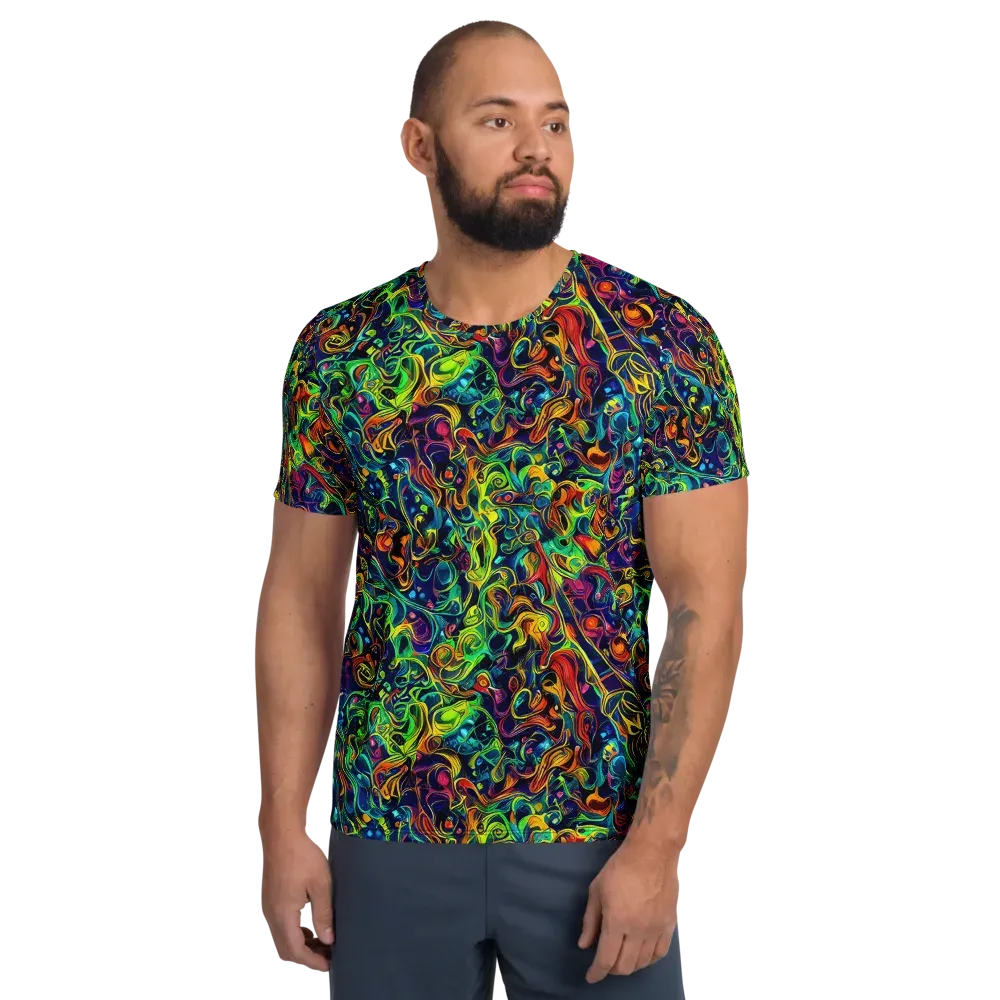 Liquid Kaleidoscope on Men's Athletic T-Shirt — Front