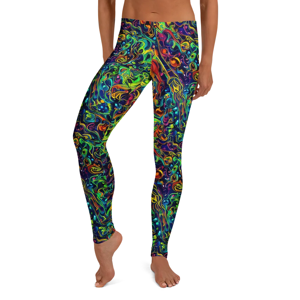 Liquid Kaleidoscope on Leggings — Front