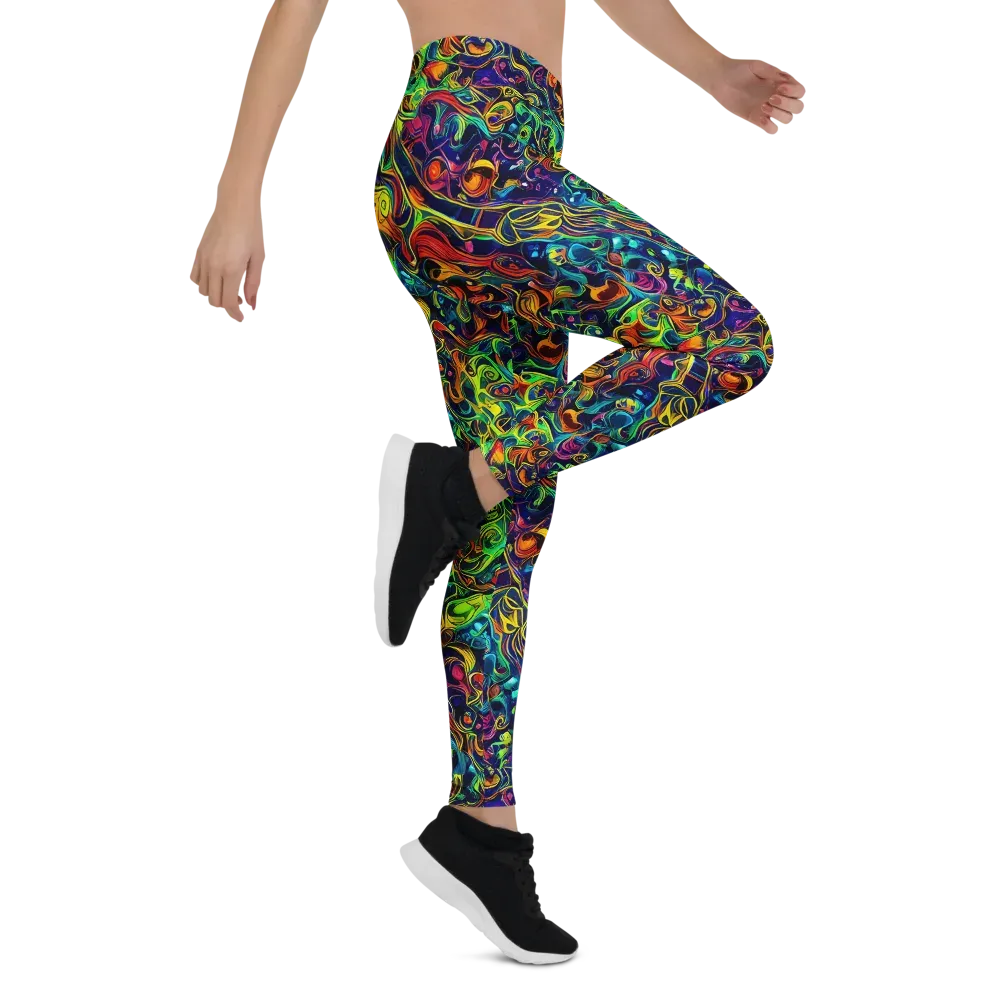 Liquid Kaleidoscope on Leggings — Right