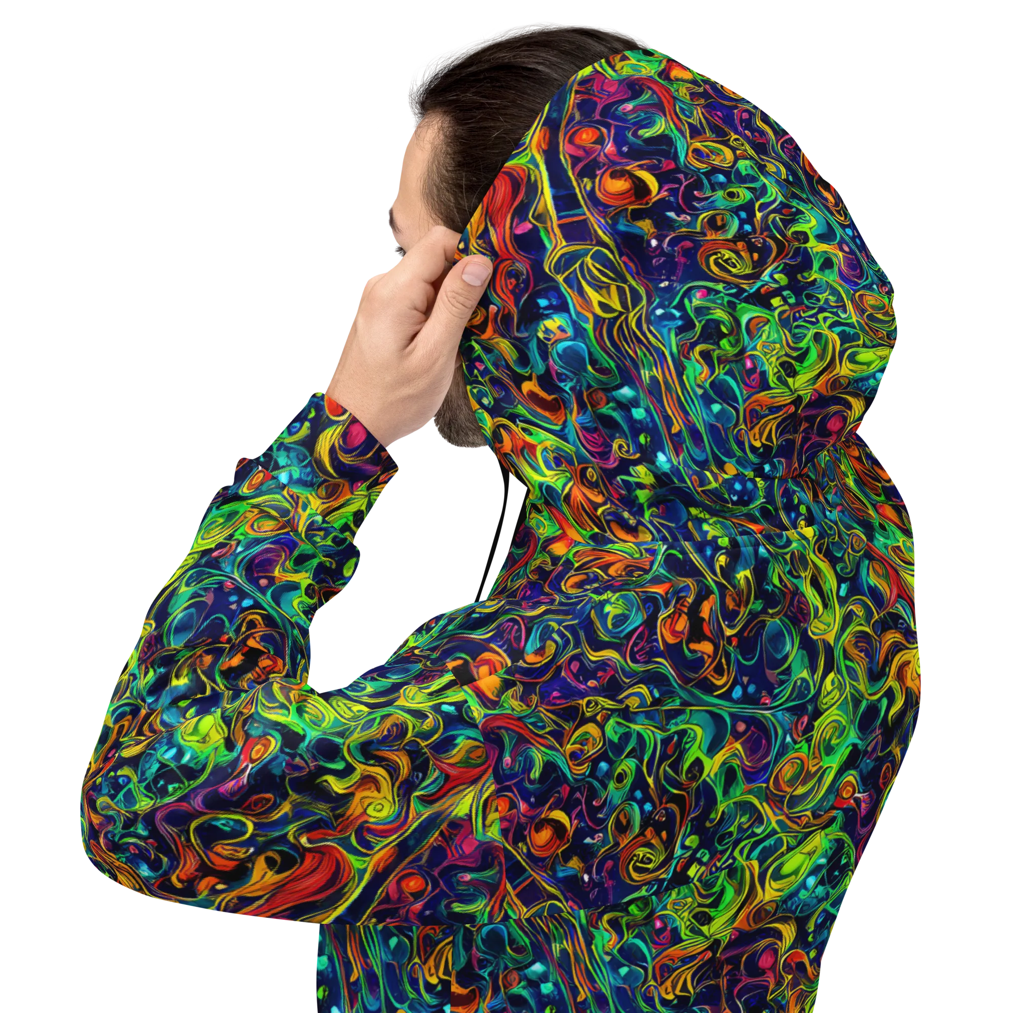 Liquid Kaleidoscope on Hoodie — Back