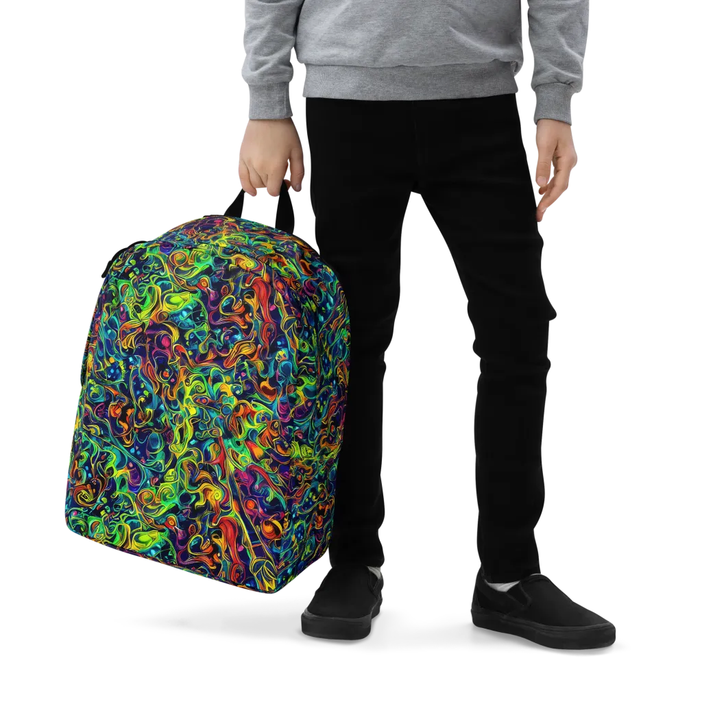 Liquid Kaleidoscope on Minimalist Backpack — Zoomed-in
