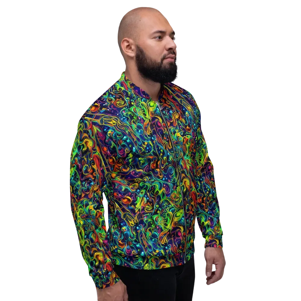 Liquid Kaleidoscope on Bomber Jacket — Right