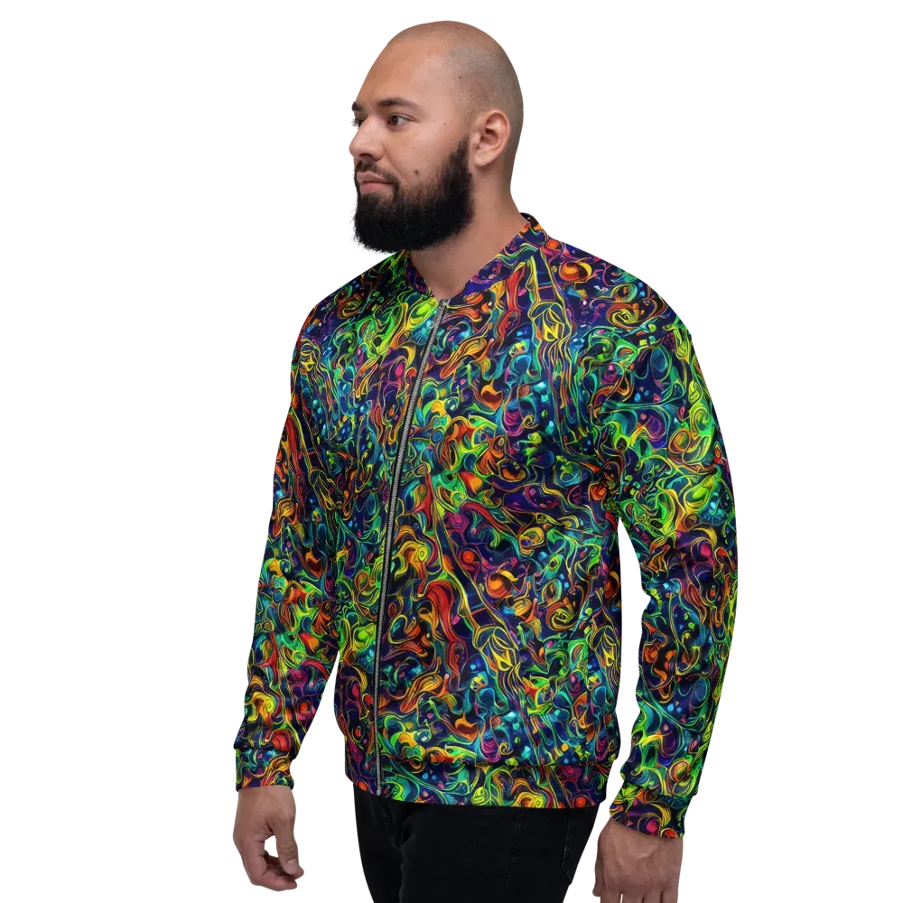 Liquid Kaleidoscope on Bomber Jacket — Left