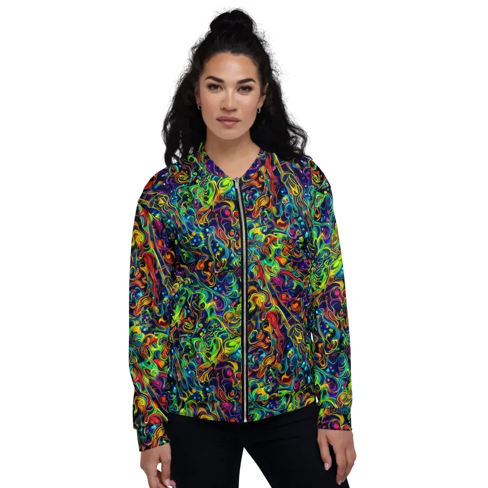 Liquid Kaleidoscope on Bomber Jacket — Front