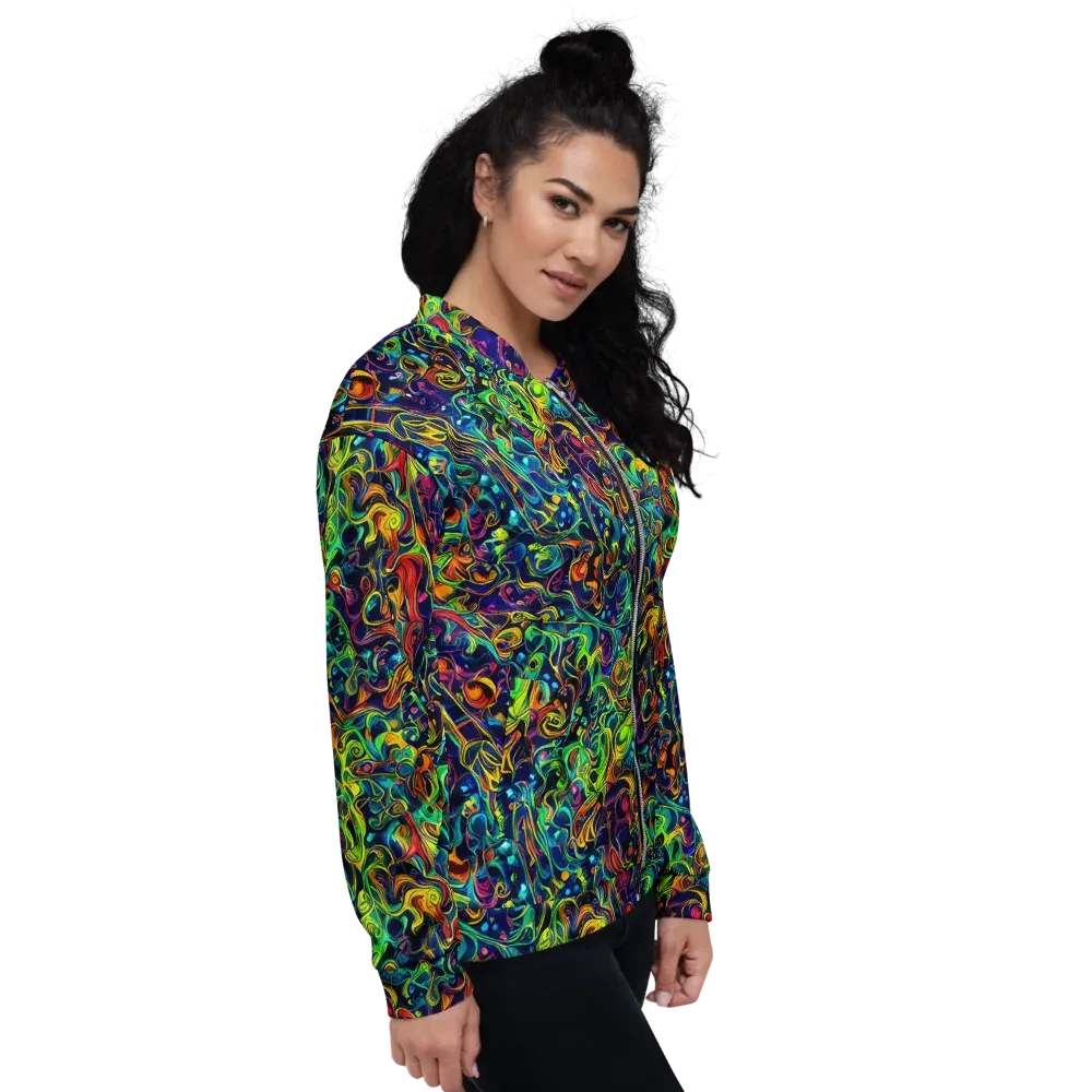 Liquid Kaleidoscope on Bomber Jacket — Right
