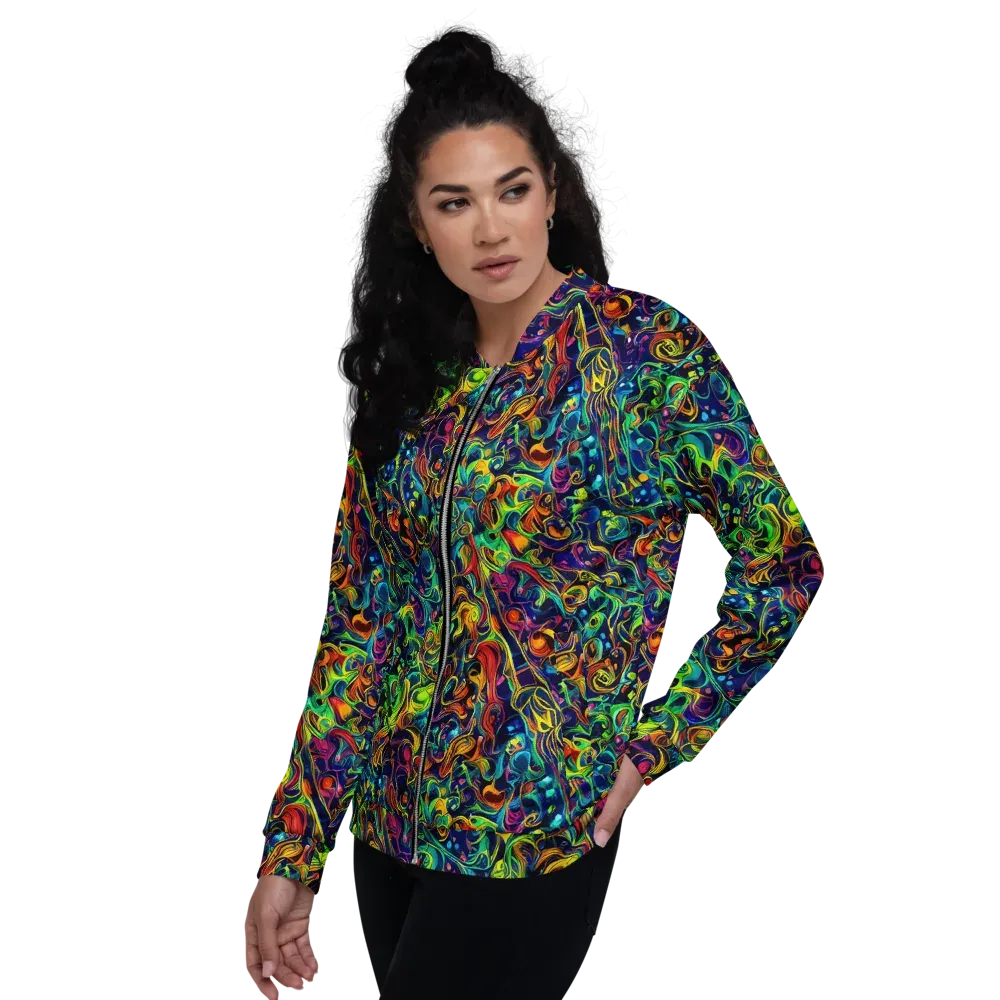 Liquid Kaleidoscope on Bomber Jacket — Left