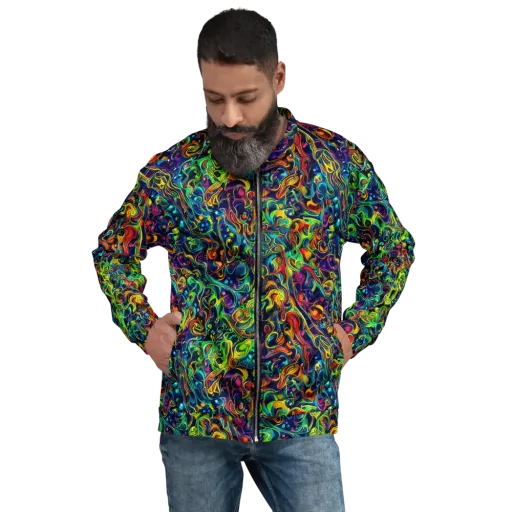 Liquid Kaleidoscope on a Bomber Jacket