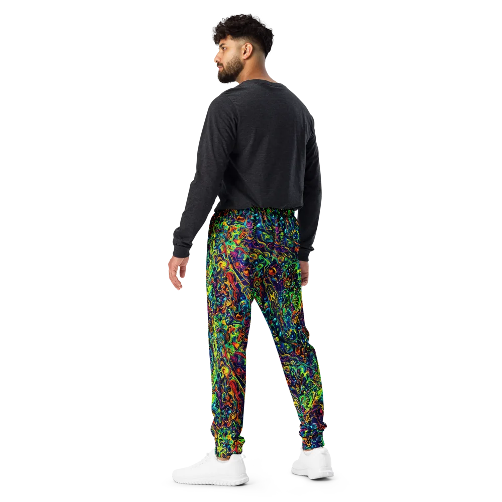Liquid Kaleidoscope on Men's Joggers — Back