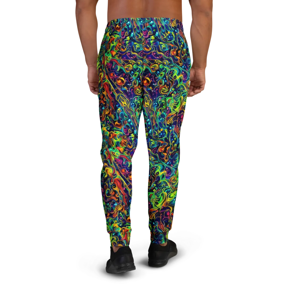 Liquid Kaleidoscope on Men's Joggers — Back