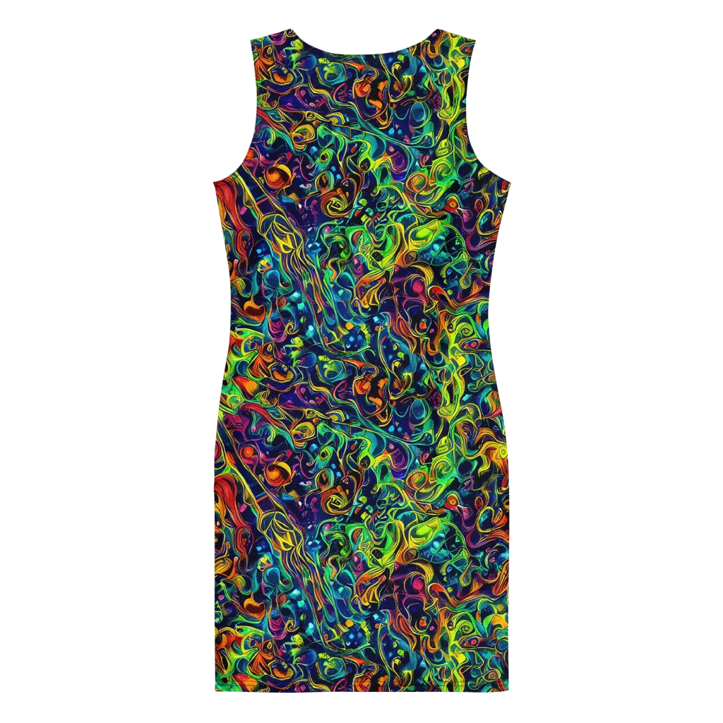 Liquid Kaleidoscope on Bodycon Dress — Back