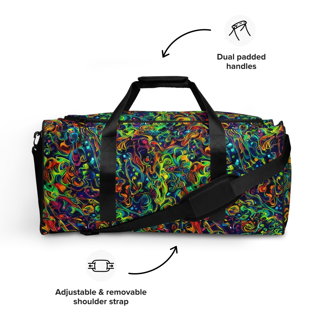 Liquid Kaleidoscope on Duffle Bag — Front