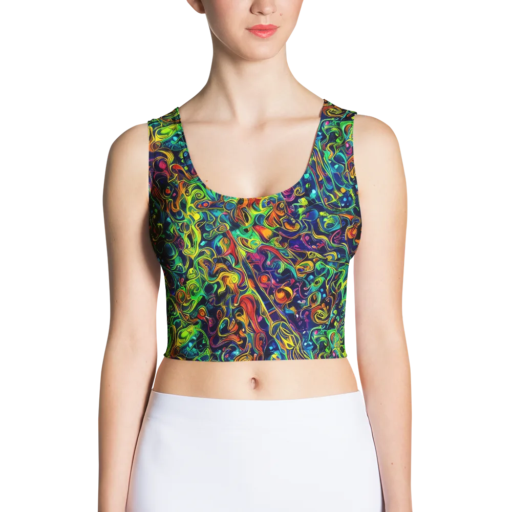 Liquid Kaleidoscope on Crop Top — Front