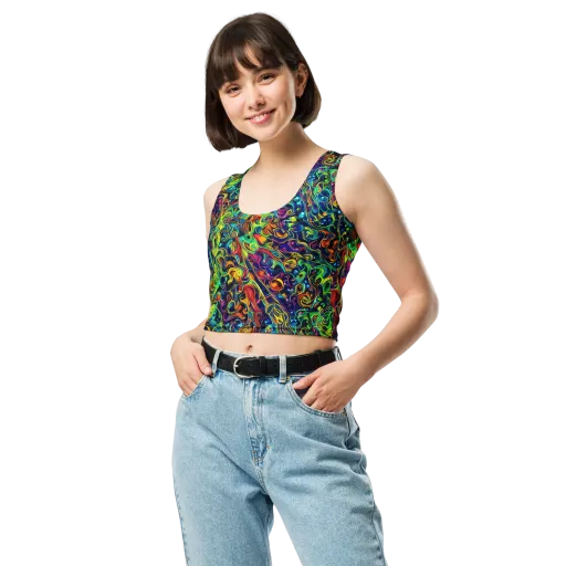 Liquid Kaleidoscope on a Crop Top
