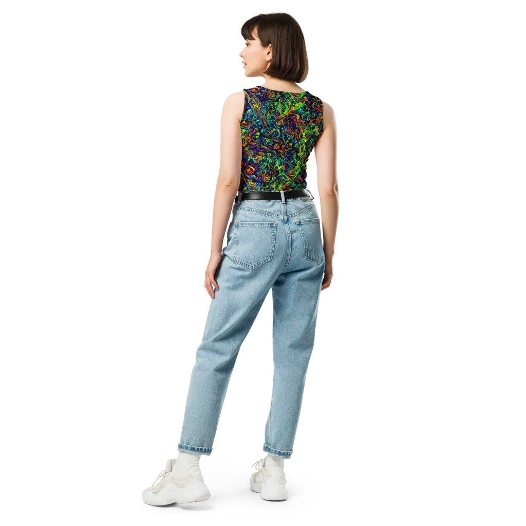 Liquid Kaleidoscope on Crop Top — Back