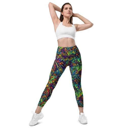 Liquid Kaleidoscope on a Leggings with Pockets