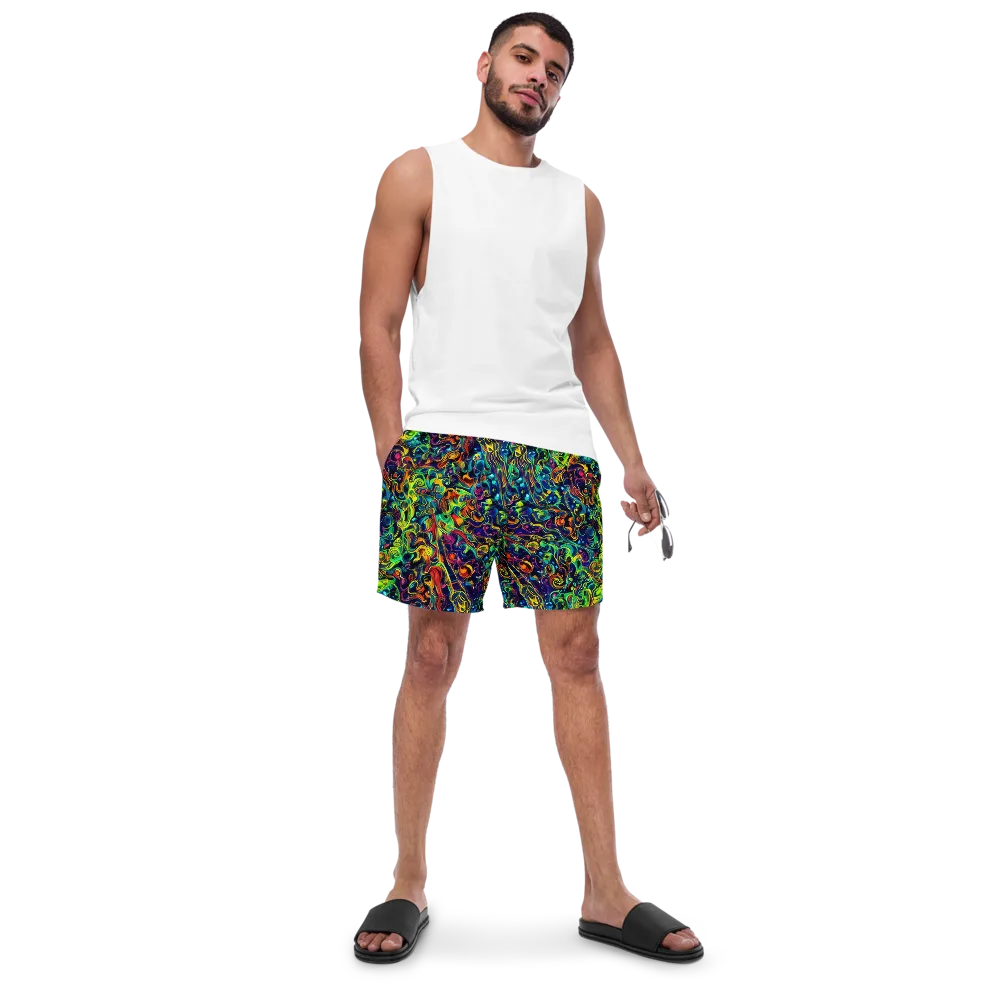 Liquid Kaleidoscope on Swim Trunks — Front
