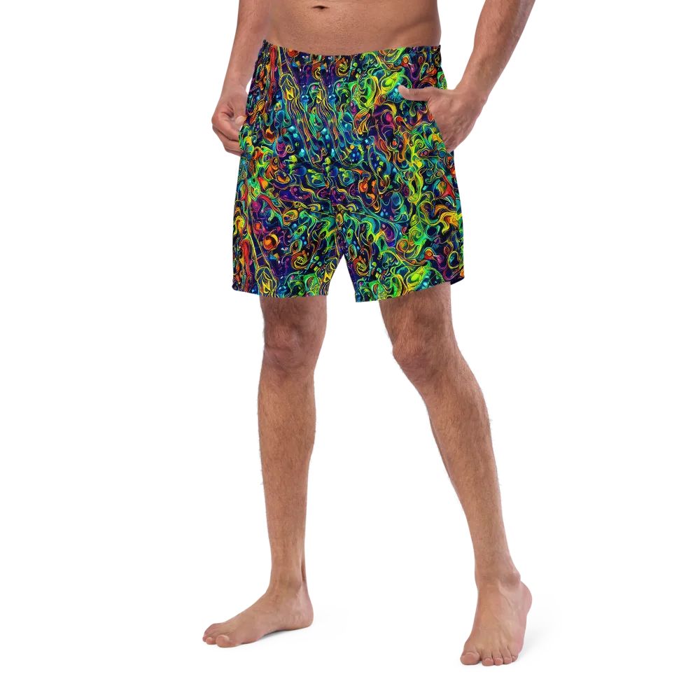 Liquid Kaleidoscope on Swim Trunks — Left Front