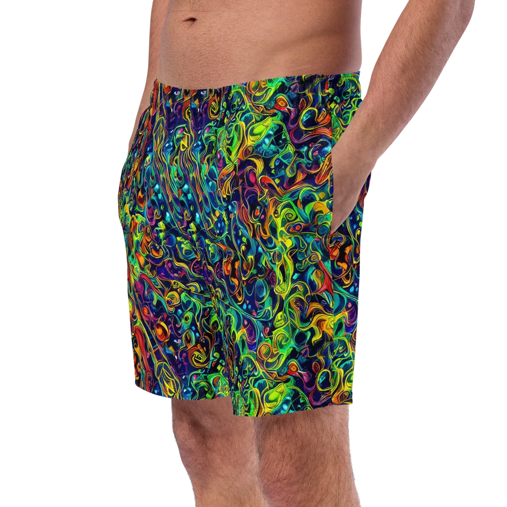 Liquid Kaleidoscope on Swim Trunks — Left Front