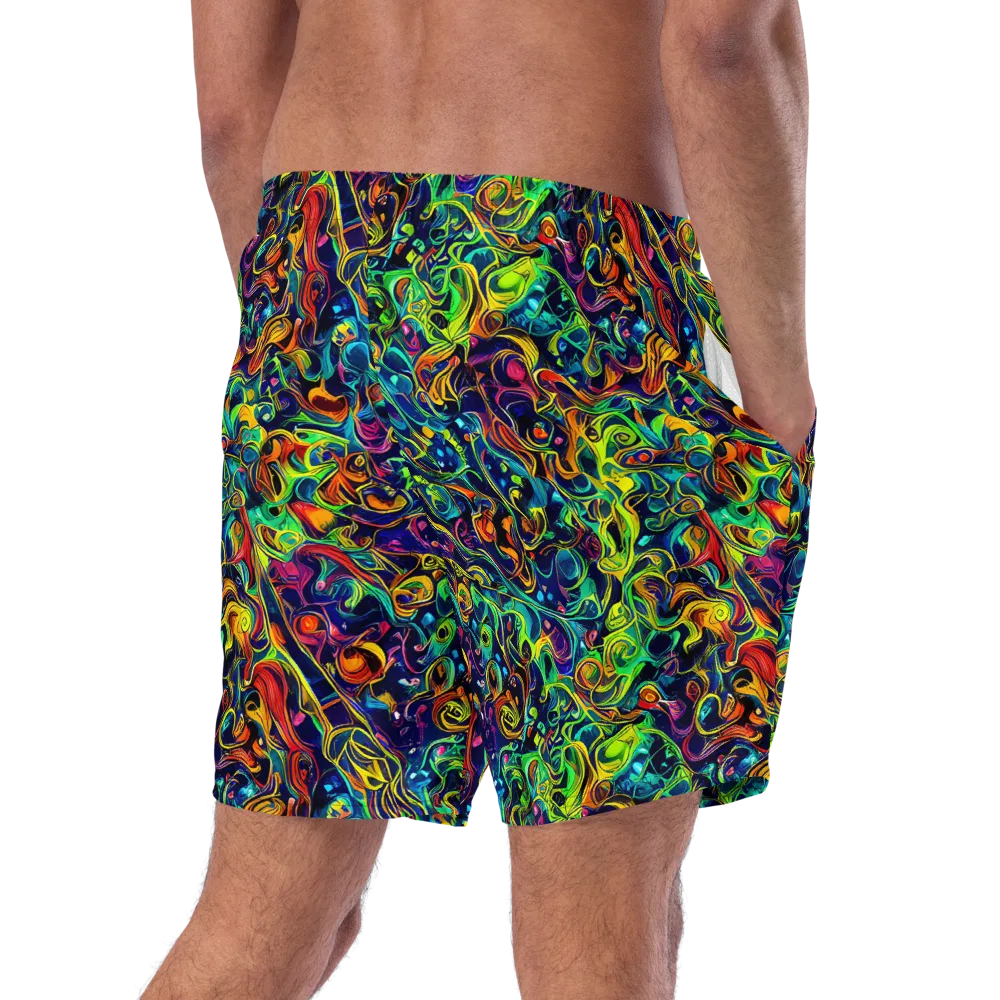Liquid Kaleidoscope on Swim Trunks — Right Back