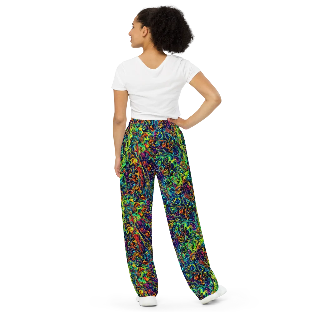 Liquid Kaleidoscope on Wide-Leg Pants — Back