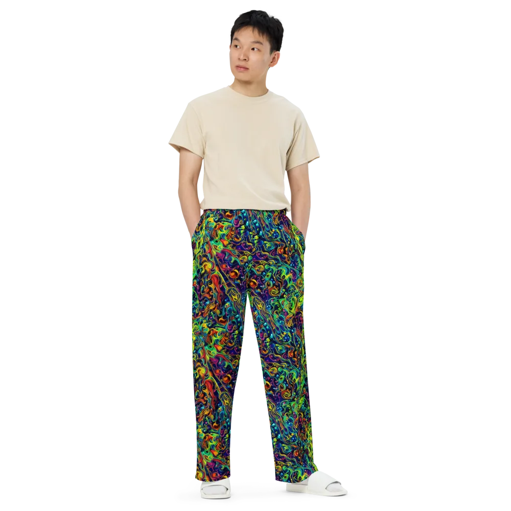 Liquid Kaleidoscope on Wide-Leg Pants — Front
