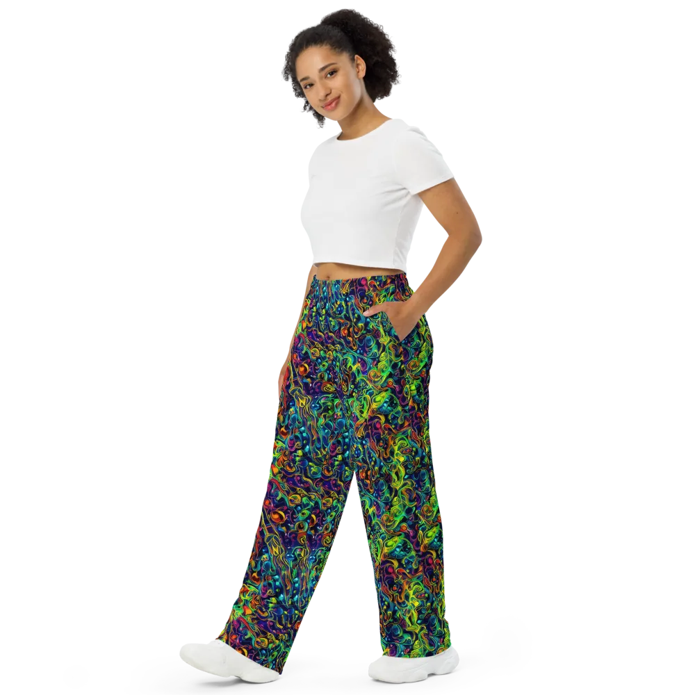 Liquid Kaleidoscope on Wide-Leg Pants — Left Front